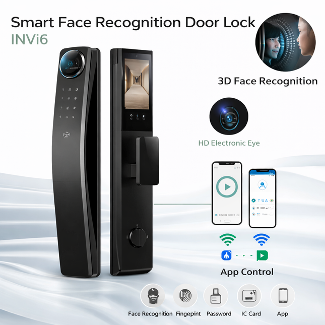 Smart Face Recognition Door Lock with Video Camera and App Control – INVi6