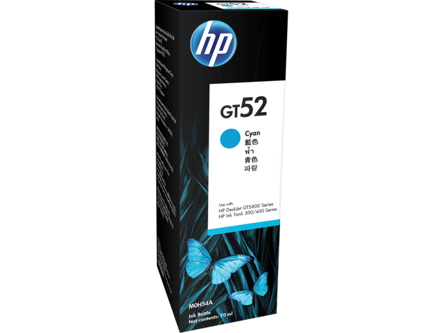 HP GT52 70-ml Cyan Original Ink Bottle – M0H54AA - Innova Retail