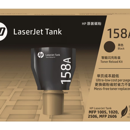 158A Blk LaserJet Tank Toner Rld Kit - HP-W1580A
