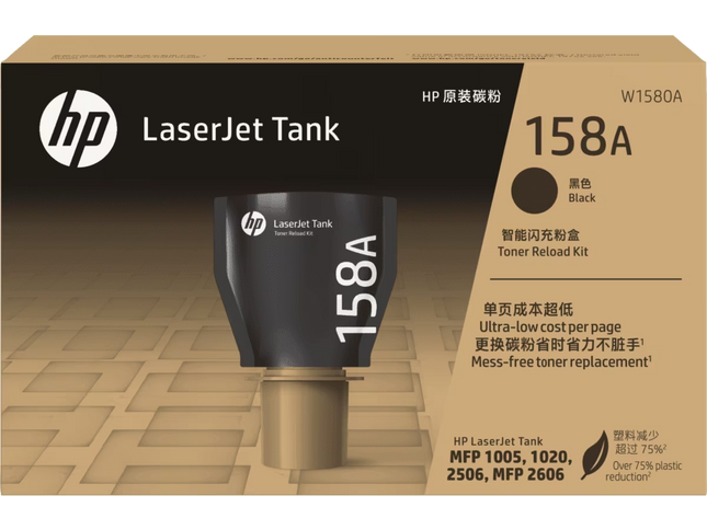 158A Blk LaserJet Tank Toner Rld Kit - HP-W1580A