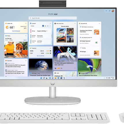 HP 24-cr0271in All-in-One Desktop | Ryzen 5-7520U | 16GB RAM | 512GB SSD | 23.8-inch FHD Display
