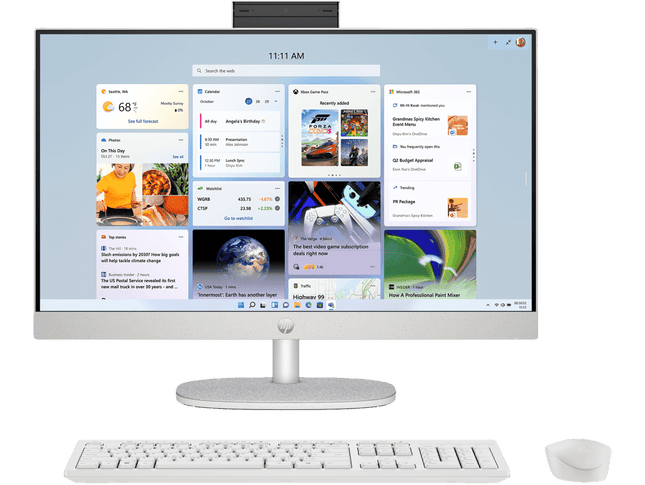 HP 24-cr0271in All-in-One Desktop | Ryzen 5-7520U | 16GB RAM | 512GB SSD | 23.8-inch FHD Display