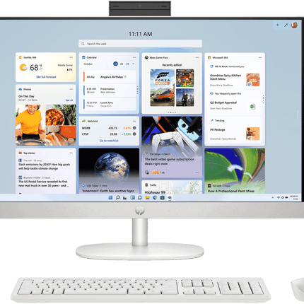 HP 27-cr1078in All-in-One Desktop PC | Intel Core Ultra 7, 32GB DDR5, 1TB SSD, 27" FHD IPS Display, Windows 11 Home, Office 2024, Shell White