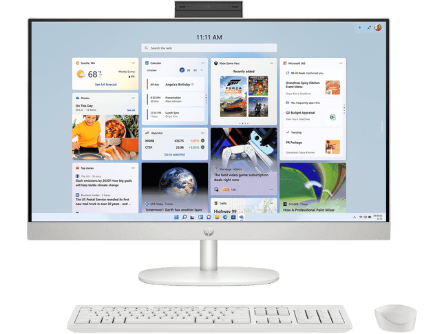 HP 27-cr1078in All-in-One Desktop PC | Intel Core Ultra 7, 32GB DDR5, 1TB SSD, 27" FHD IPS Display, Windows 11 Home, Office 2024, Shell White