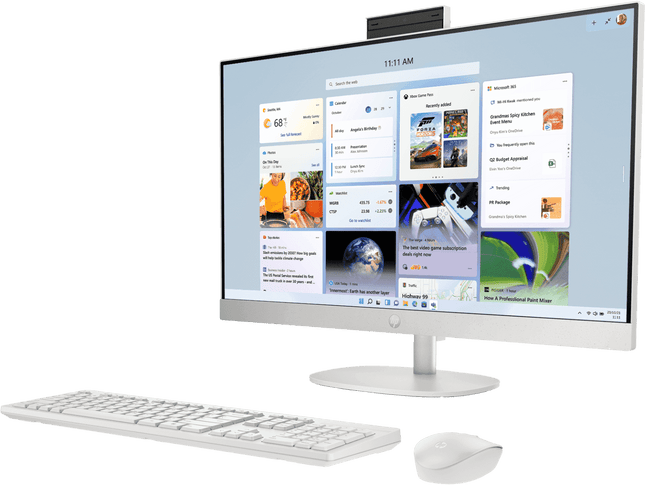 HP 27-cr1078in All-in-One Desktop PC | Intel Core Ultra 7, 32GB DDR5, 1TB SSD, 27" FHD IPS Display, Windows 11 Home, Office 2024, Shell White