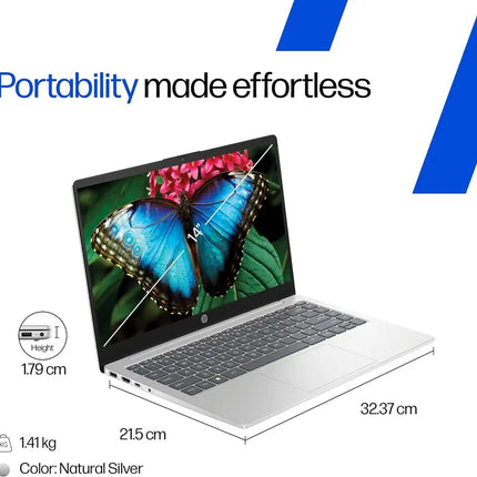 HP 14-ep0159TU | Intel Core i7-1355U, 16GB RAM, 512GB SSD, 14" FHD Display, Windows 11, Natural Silver