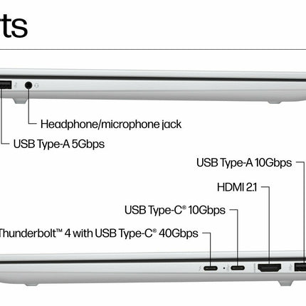 HP OmniBook 7 14-fs0789TU 35.6 cm (14) Laptop | Intel Core i5, 16GB RAM, 512GB SSD, Windows 11, Silver