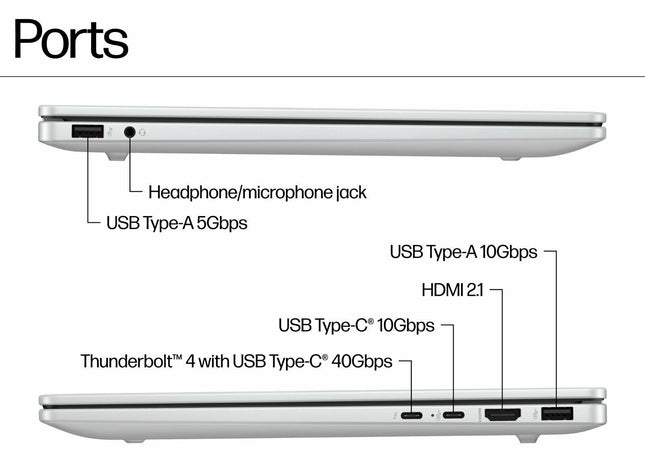 HP OmniBook 7 14-fs0789TU 35.6 cm (14) Laptop | Intel Core i5, 16GB RAM, 512GB SSD, Windows 11, Silver