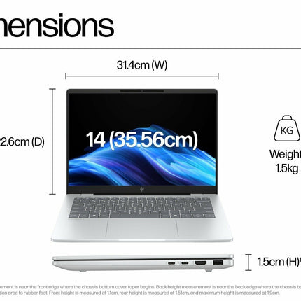HP OmniBook 7 14-fs0789TU 35.6 cm (14) Laptop | Intel Core i5, 16GB RAM, 512GB SSD, Windows 11, Silver