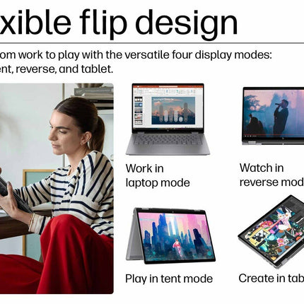HP OmniBook X Flip 14-fm0099TU Laptop | Intel Core Ultra 5 | 16GB LPDDR5x | 1TB SSD | 14-inch 3K OLED Touch
