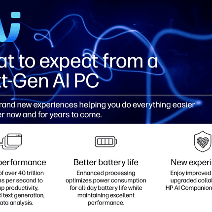 HP OmniBook 5 Next Gen AI 16-ag1037AU - 16" Display, AMD Ryzen™ AI 5 Processor, 16GB RAM, 512GB SSD, Windows 11 Home, Silver