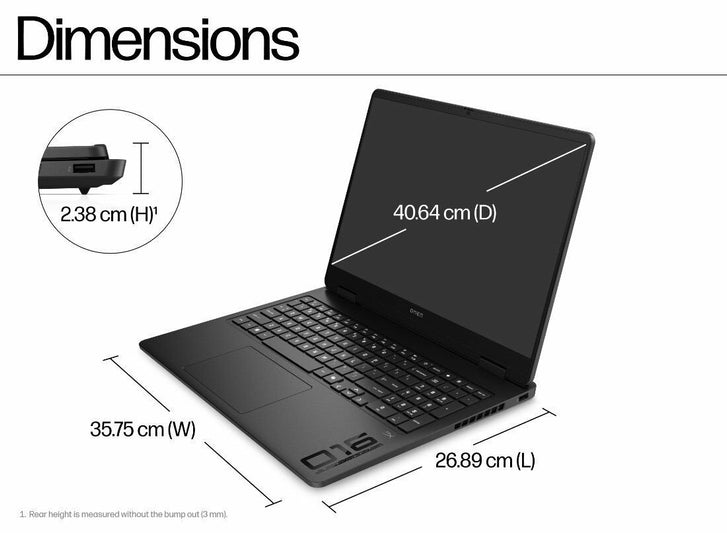 HP OMEN Slim Gaming Laptop 16-an0012TX, Black – Intel® Core™ Ultra 9 ...