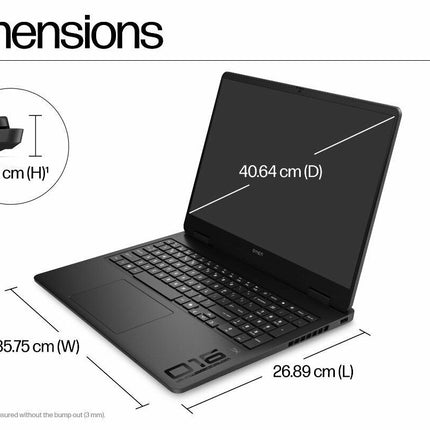 HP OMEN Gaming Laptop 16-am0240TX, Intel Core Ultra 7, RTX 5050 8GB, 24GB RAM, 1TB SSD, 16" 2K 165Hz Display, Windows 11, Shadow Black