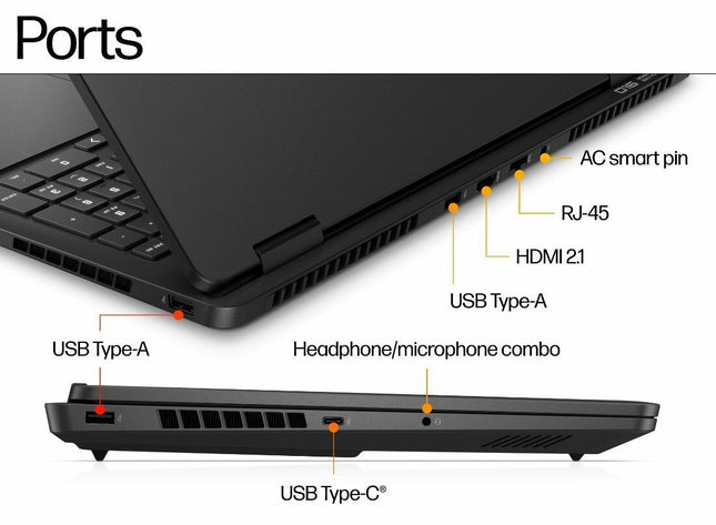 HP OMEN Gaming Laptop 16-am0240TX, Intel Core Ultra 7, RTX 5050 8GB, 24GB RAM, 1TB SSD, 16" 2K 165Hz Display, Windows 11, Shadow Black