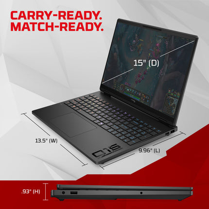 HyperX OMEN 38.9 cm (15.3) Gaming Laptop PC 15-ga0028TX, Black