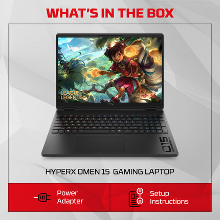 HyperX OMEN 38.9 cm (15.3) Gaming Laptop PC 15-ga0028TX, Black