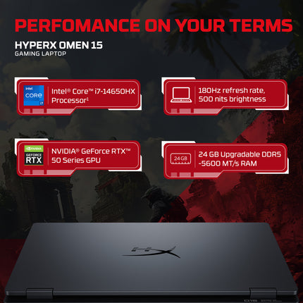HyperX OMEN 38.9 cm (15.3) Gaming Laptop PC 15-ga0028TX, Black