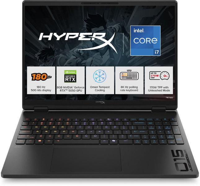 HyperX OMEN 38.9 cm (15.3) Gaming Laptop PC 15-ga0028TX, Black