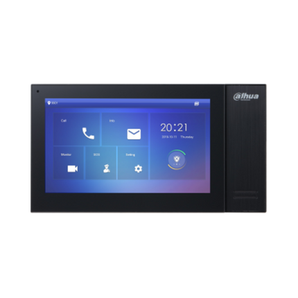 Dahua DHI-VTH2421FW-P / DHI-VTH2421FB-P 7-inch Digital Video Intercom Indoor Monitor with PoE & Touch Screen