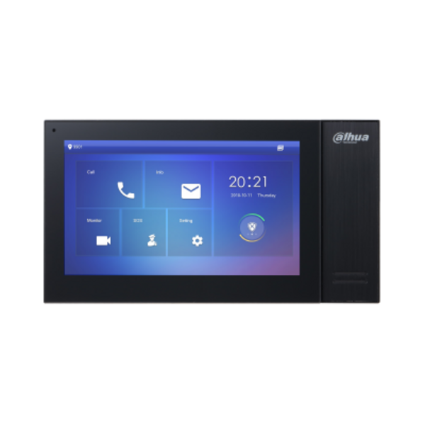 Dahua DHI-VTH2421FW-P / DHI-VTH2421FB-P 7-inch Digital Video Intercom Indoor Monitor with PoE & Touch Screen