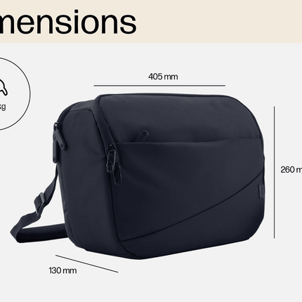 HP Creator 13.3" Laptop Sling – Lightweight, Water-Resistant, RFID Security (Blue) - Innova Retail